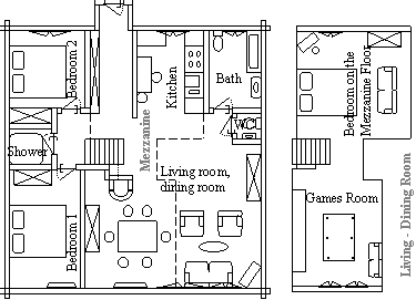 Interactive Map of the Apartment on the First Floor Allowing you to View the Different Rooms