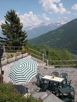 View from the terrace of the Apartment on the First Floor of the Chalet la Chaumière