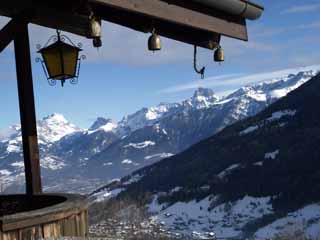 View from the Terrace of the Ground Floor Apartment of the Chalet la Chaumière